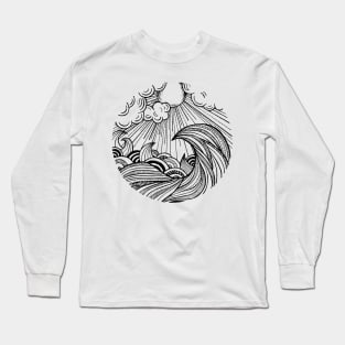 Doodle Wave Long Sleeve T-Shirt